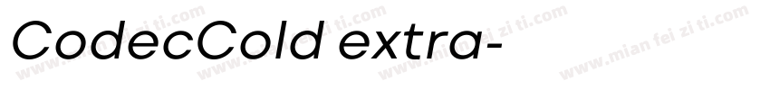 CodecCold extra字体转换